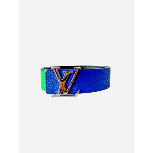 Louis Vuitton Blue & Green Illusion Monogram Belt - Picture 1 of 5